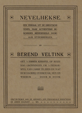 Nevelhekse / een verhaal uit de Drentsche venen naar authentieke bescheiden medegedeeld cover