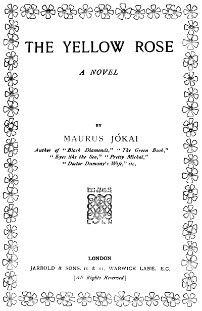 The yellow rose cover