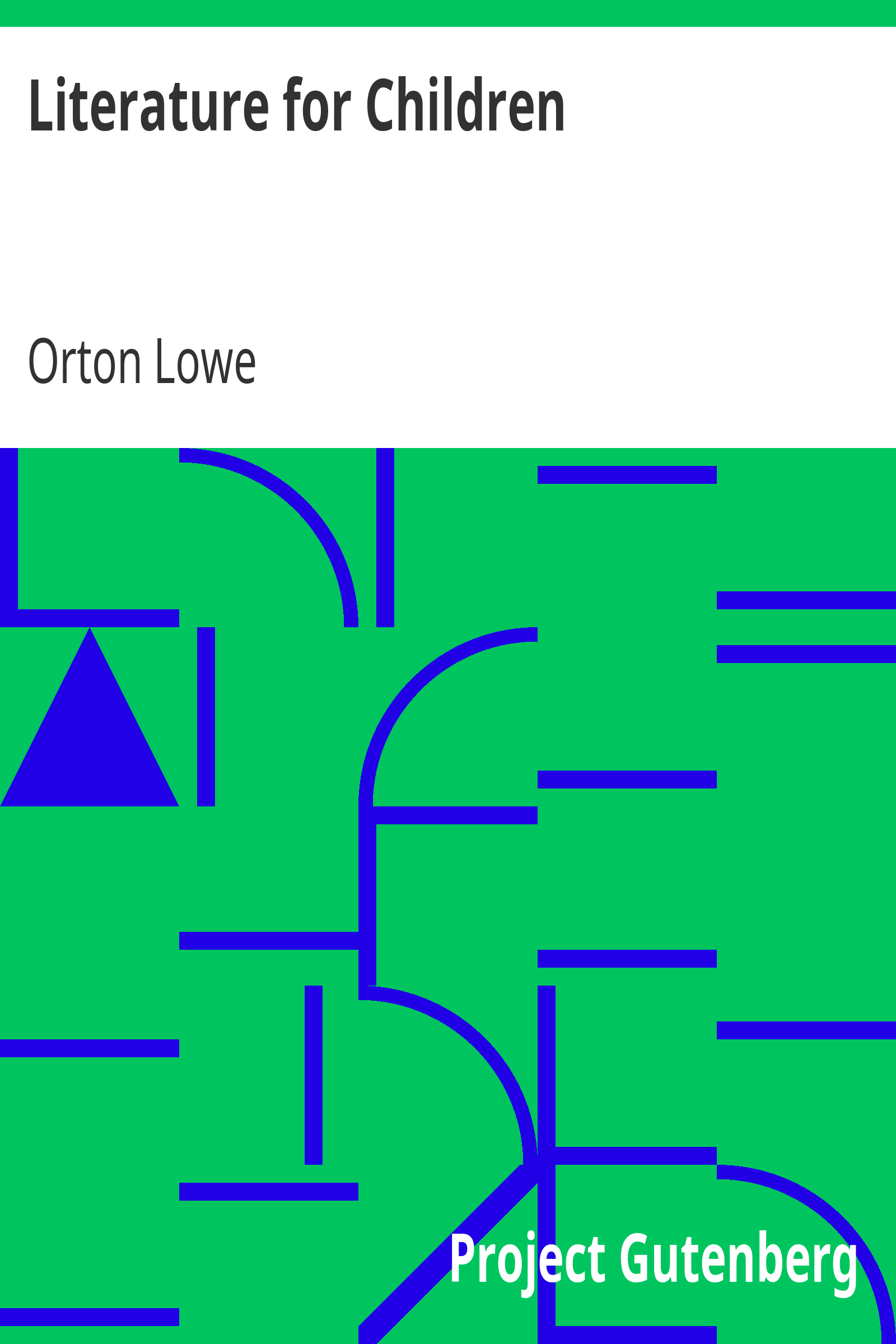 Literature for Children cover