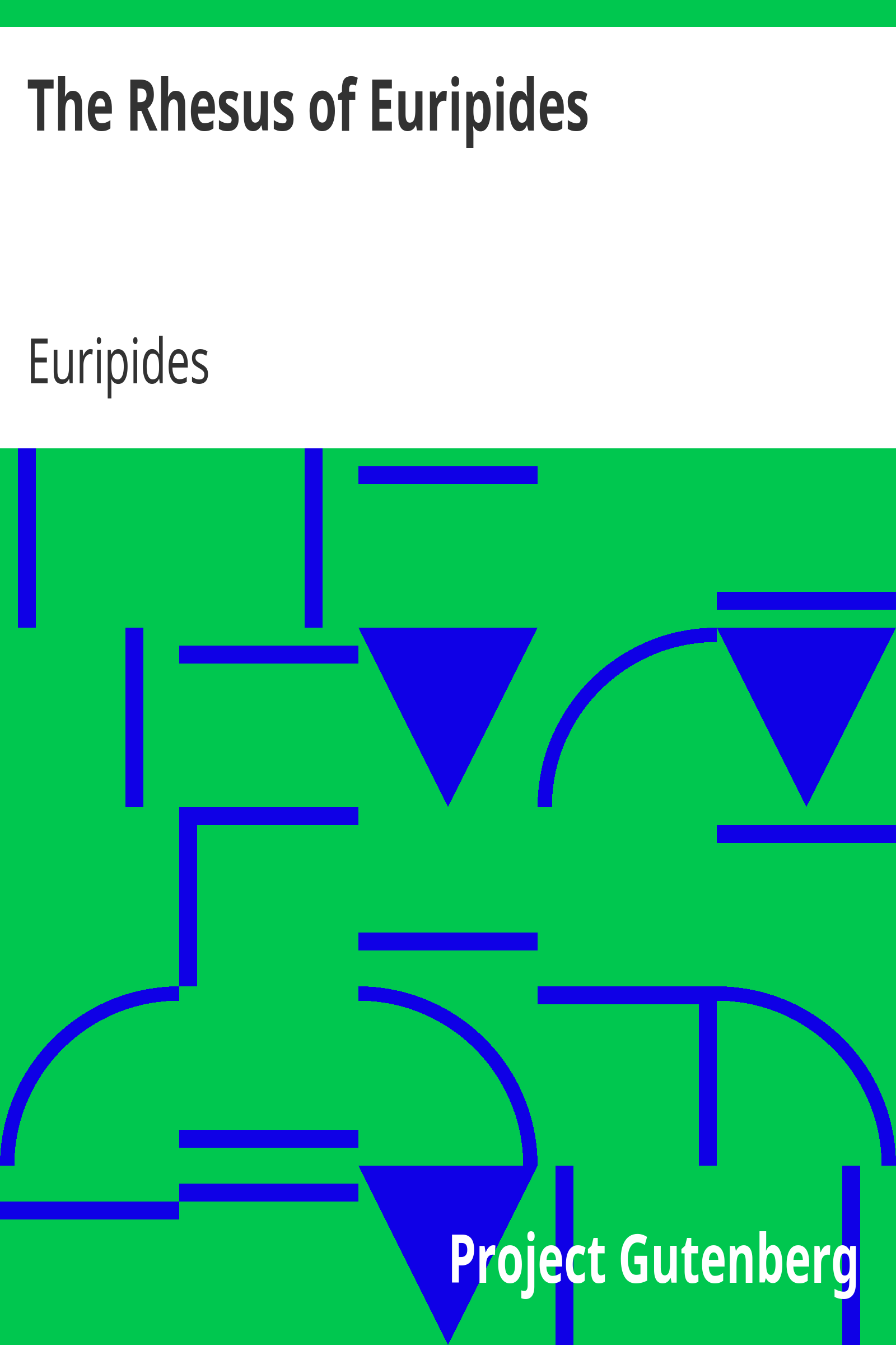 The Rhesus of Euripides cover