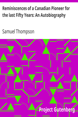 Reminiscences of a Canadian Pioneer for the last Fifty Years: An Autobiography cover