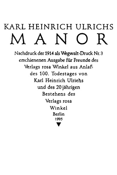 Manor cover