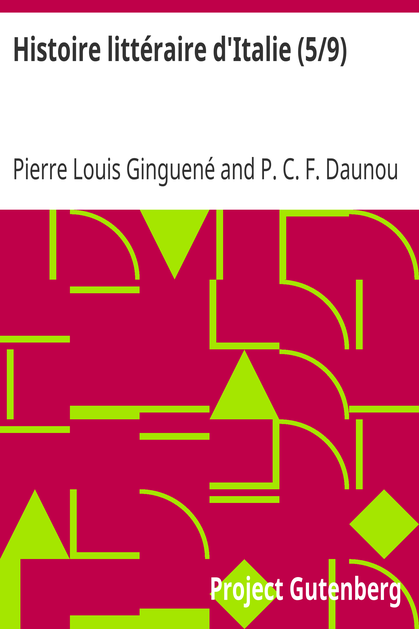 Histoire littéraire d'Italie (5/9) cover