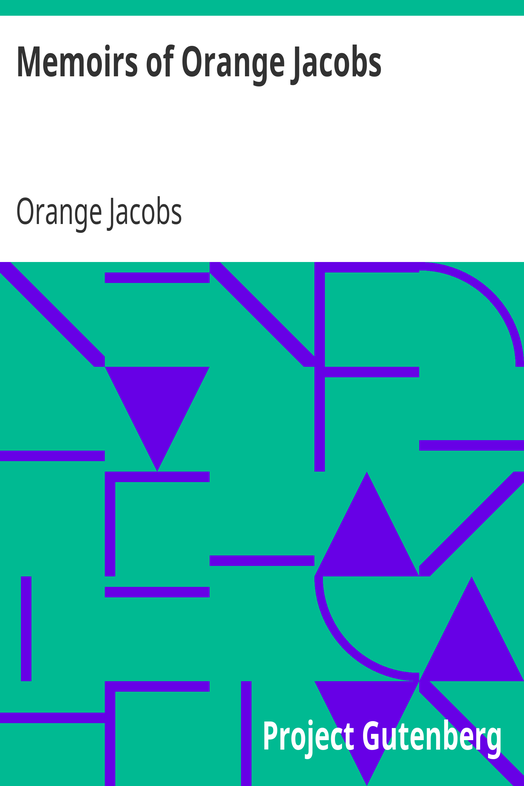 Memoirs of Orange Jacobs cover