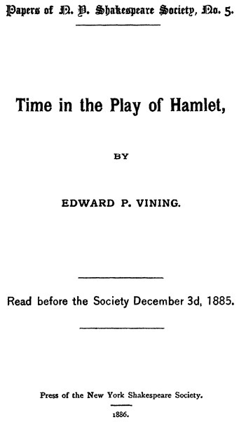 Time in the Play of Hamlet cover