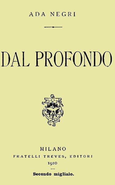 Dal profondo cover