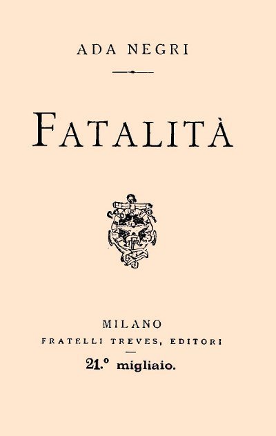 Fatalità cover