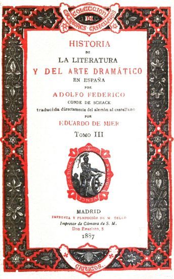 Historia de la literatura y del arte dramático en España, tomo III cover