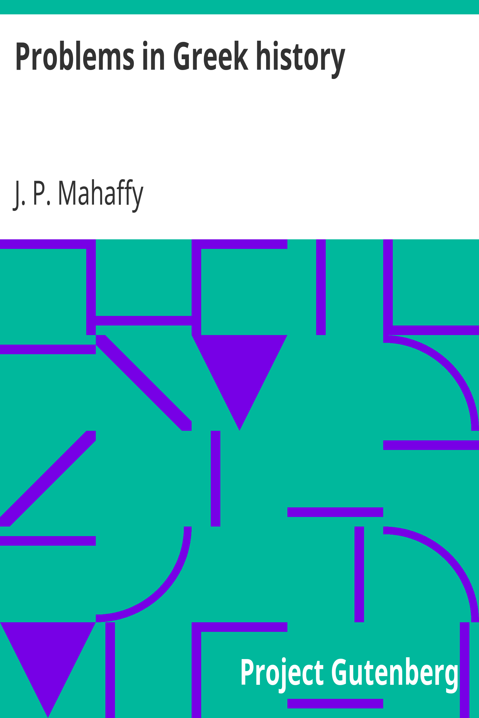 Problems in Greek history cover