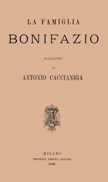La famiglia Bonifazio; racconto cover