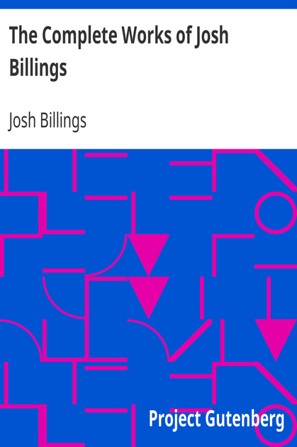 The Complete Works of Josh Billings cover