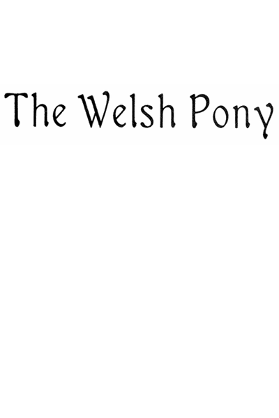 The Welsh Pony, Described in two letters to a friend cover