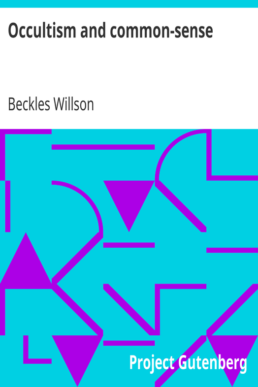 Occultism and common-sense cover