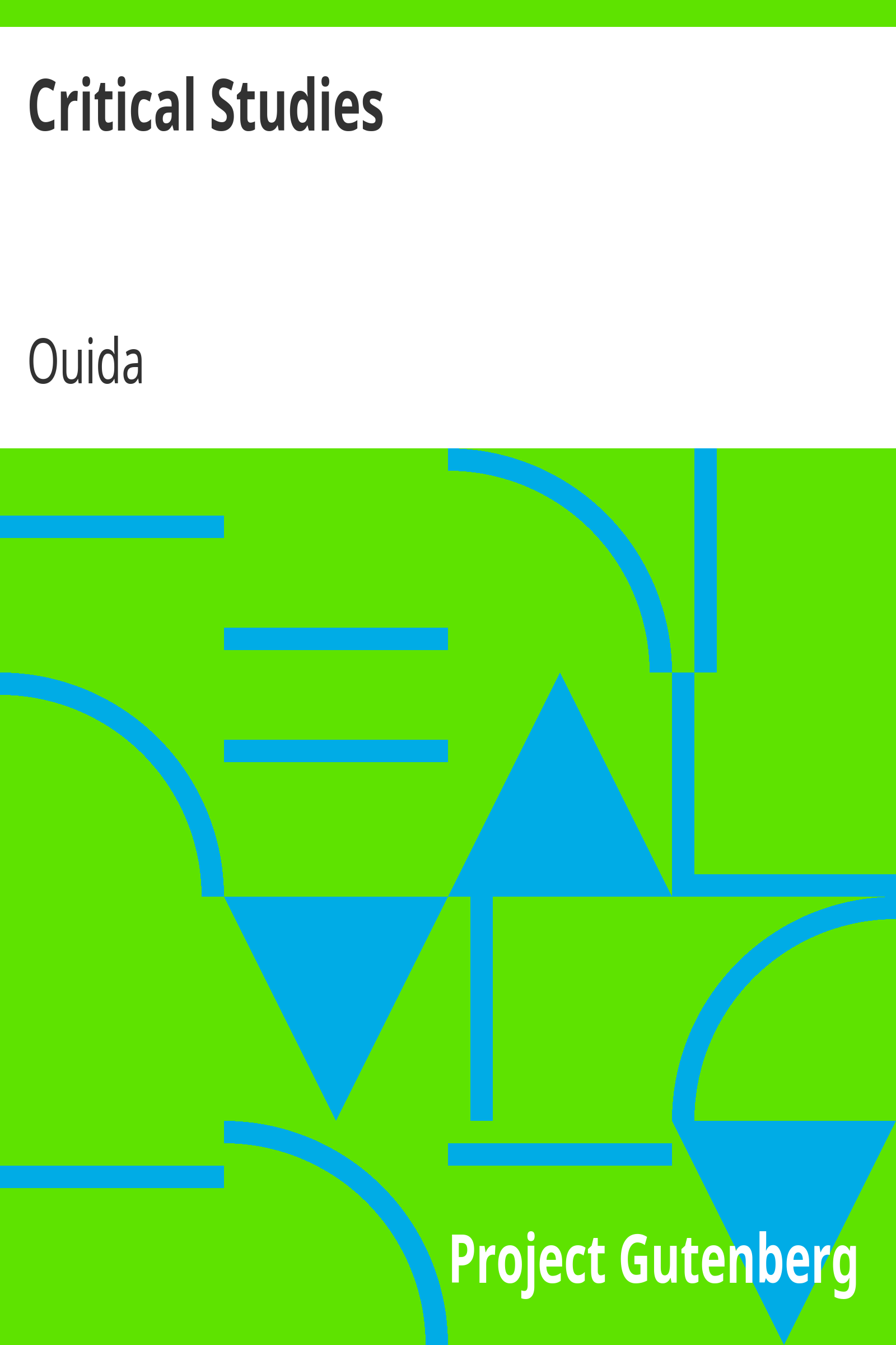 Critical Studies cover