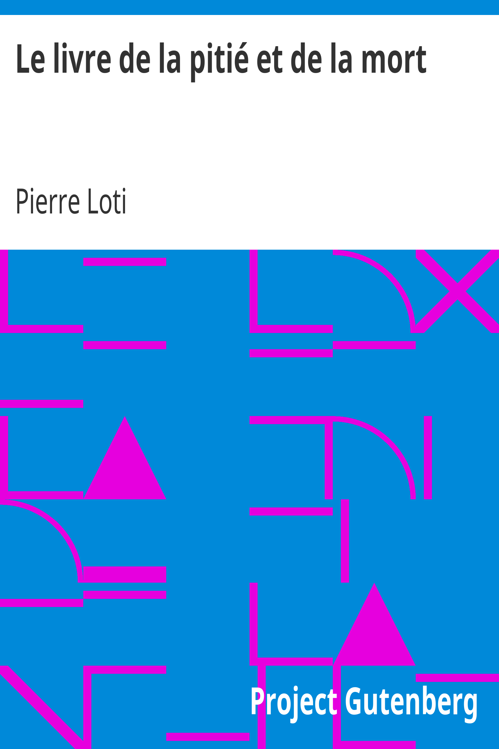 Le livre de la pitié et de la mort cover