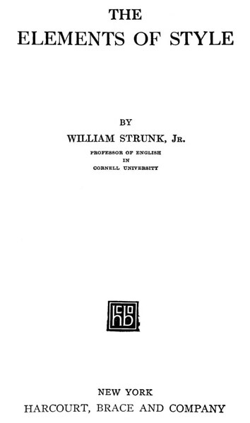 The Elements of Style cover