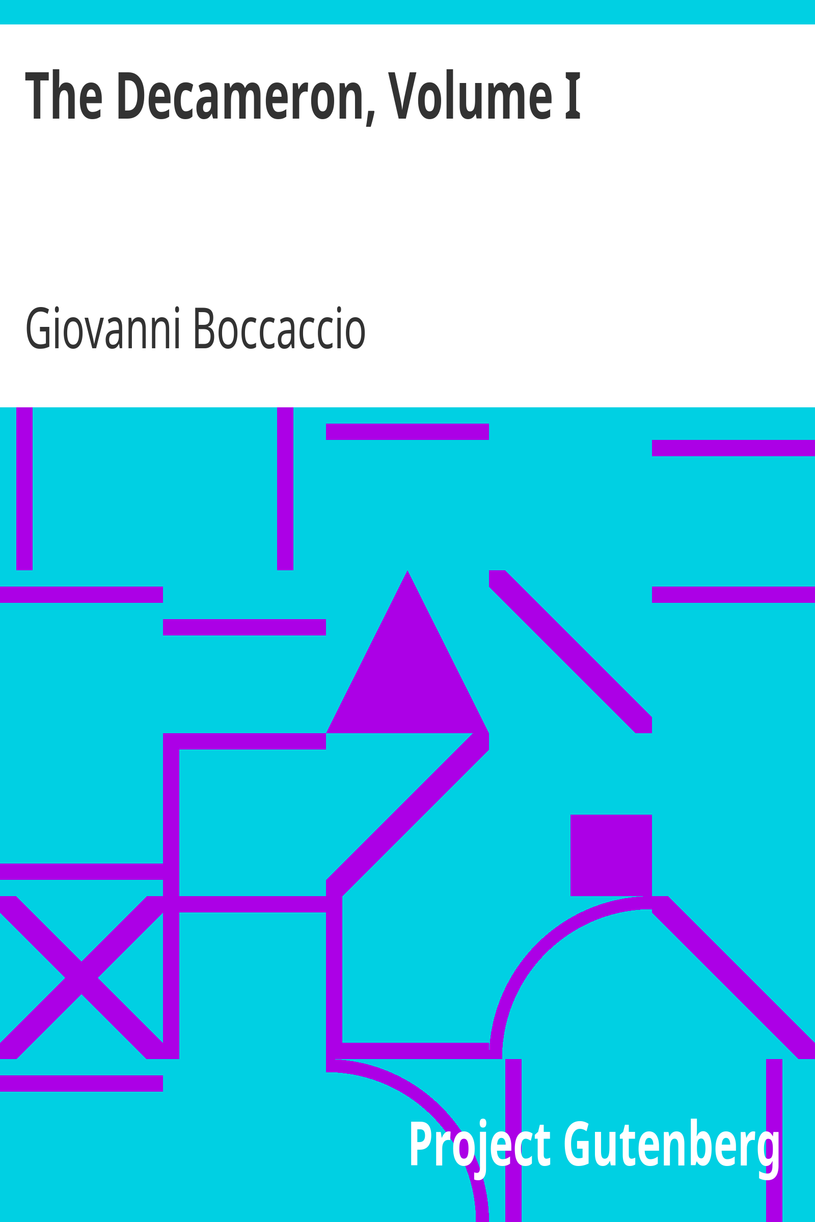 The Decameron, Volume I cover