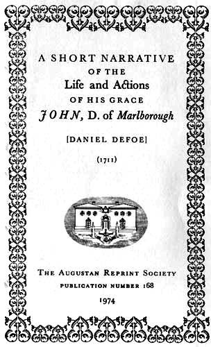 A Short Narrative of the Life and Actions of His Grace John, D. of Marlborogh cover