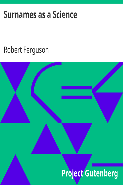 Surnames as a Science cover