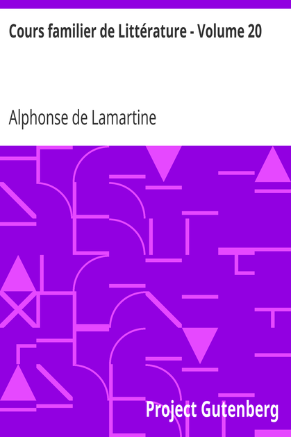 Cours familier de Littérature - Volume 20 cover