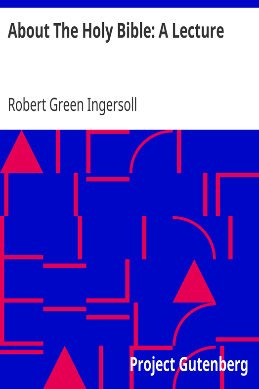 About The Holy Bible: A Lecture cover