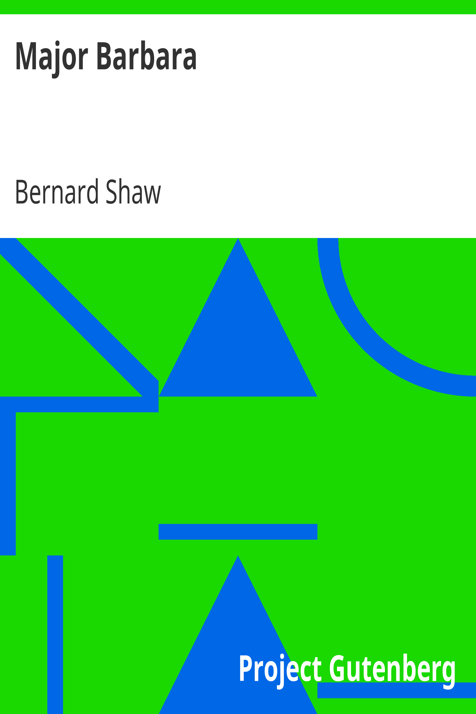 Major Barbara cover
