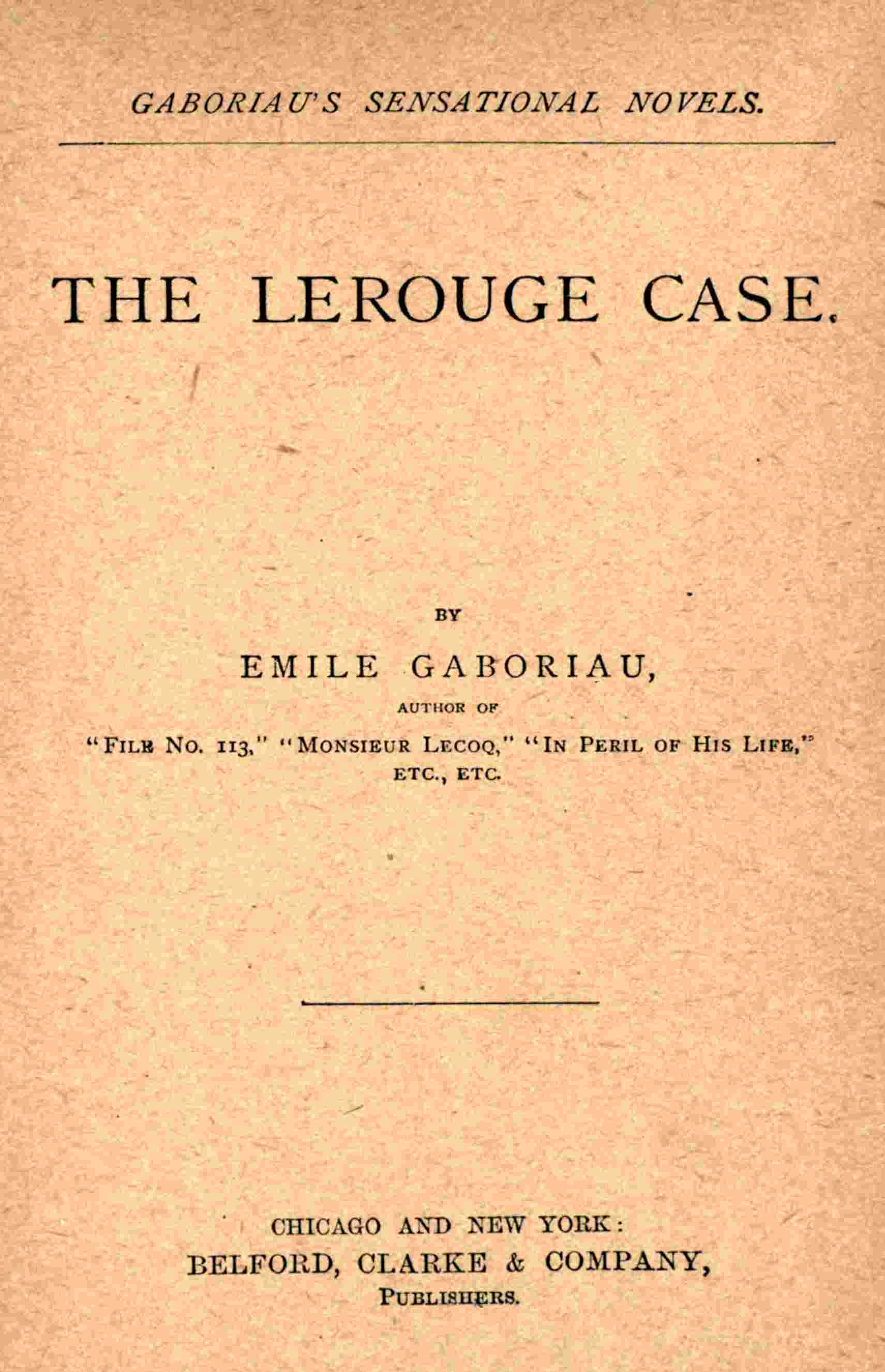 The Lerouge Case cover