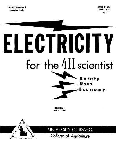 Electricity for the 4-H Scientist cover