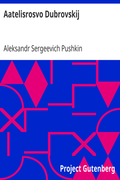 Aatelisrosvo Dubrovskij cover