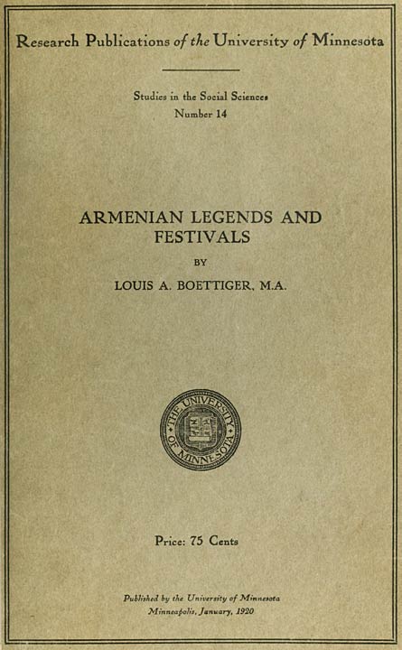 Armenian legends and festivals cover