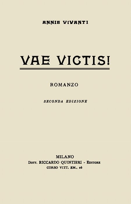 Vae victis! Romanzo cover