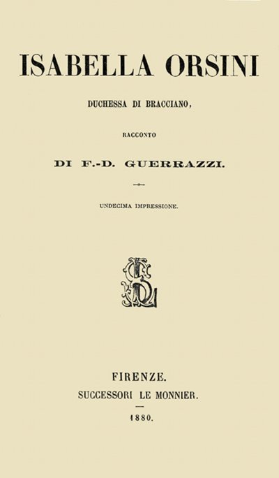 Isabella Orsini, duchessa di Bracciano cover