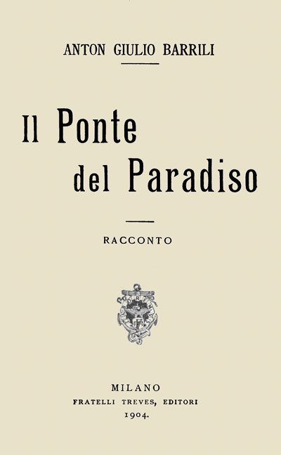 Il ponte del paradiso: racconto cover
