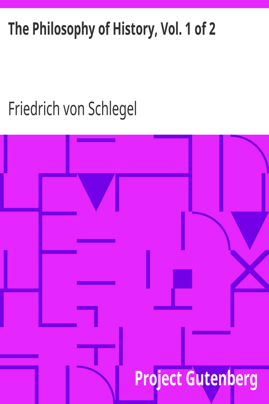 The Philosophy of History, Vol. 1 of 2 cover