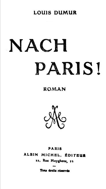Nach Paris! Roman cover