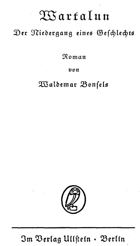 Wartalun: Der Niedergang eines Geschlechts cover