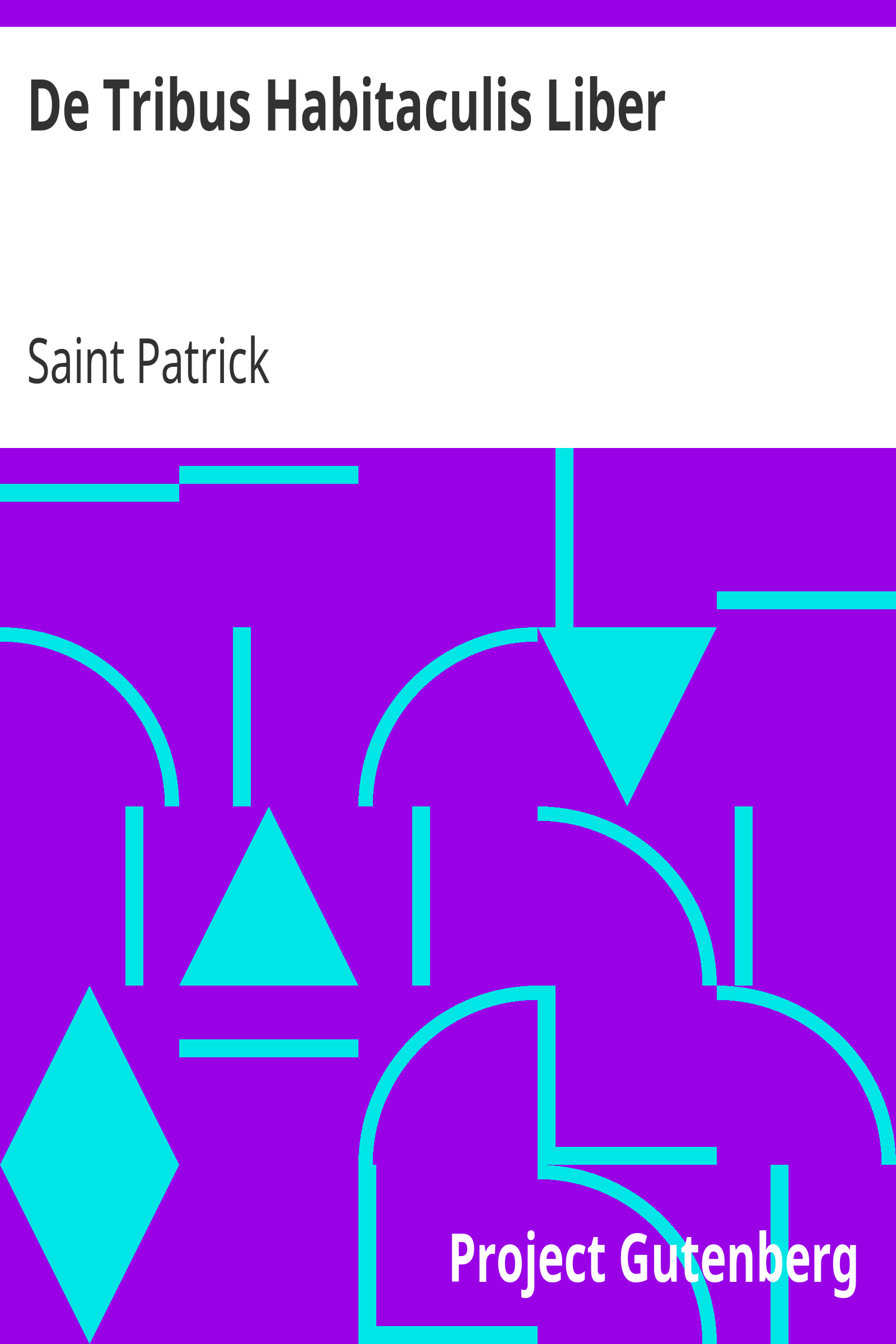 De Tribus Habitaculis Liber cover