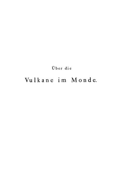 Über die Vulkane im Monde cover