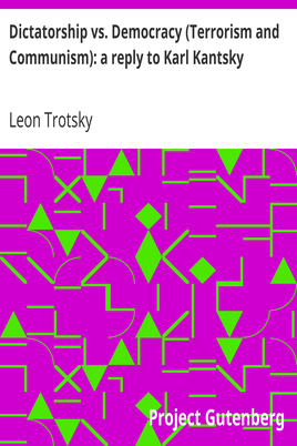 Dictatorship vs. Democracy (Terrorism and Communism): a reply to Karl Kantsky cover