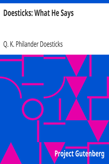 Doesticks: What He Says cover