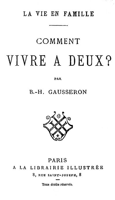 La Vie en Famille: Comment Vivre à Deux? cover
