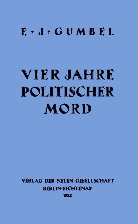 Vier Jahre Politischer Mord cover