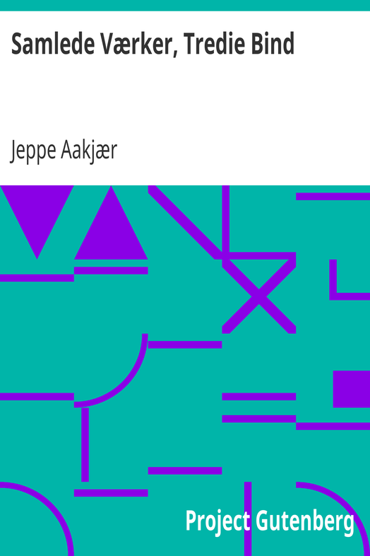 Samlede Værker, Tredie Bind cover