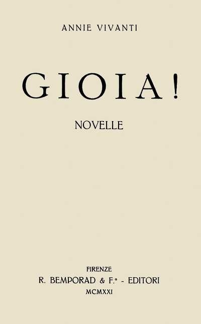 Gioia! cover