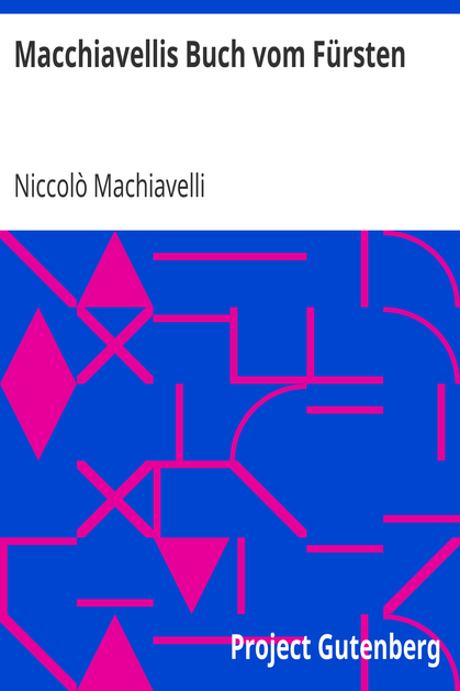 Macchiavellis Buch vom Fürsten cover