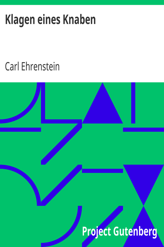 Klagen eines Knaben cover