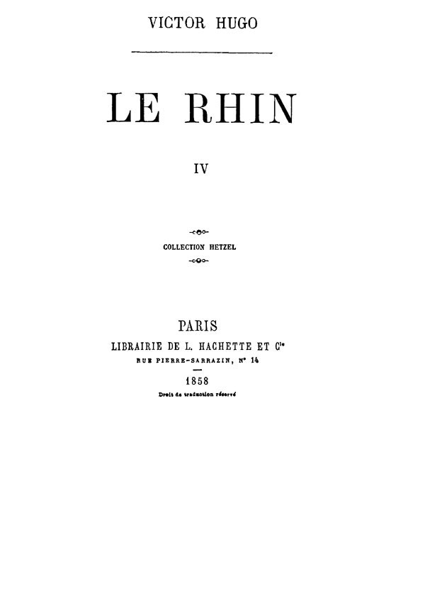 Le Rhin, Tome IV cover