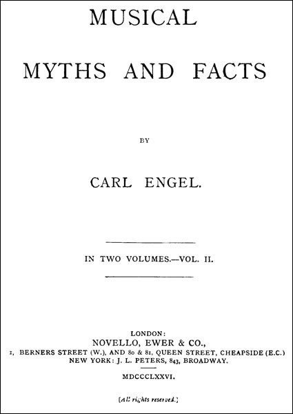 Musical Myths and Facts, Volume 2 (of 2) cover