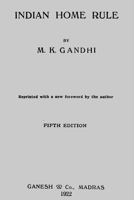 Indian Home Rule cover