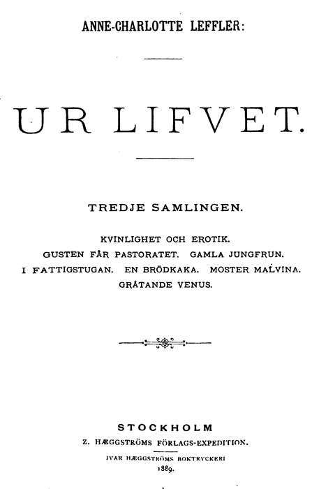 Kvinnlighet och erotik I. cover